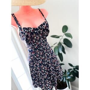 Laying in the Grass vintage blooming floral cottagecore fluttery shorts romper